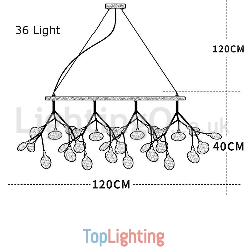 Post modern Fireflies Chandelier