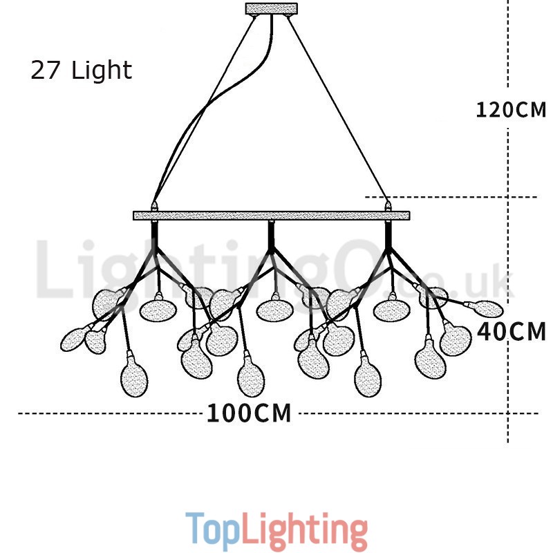 Post modern Fireflies Chandelier