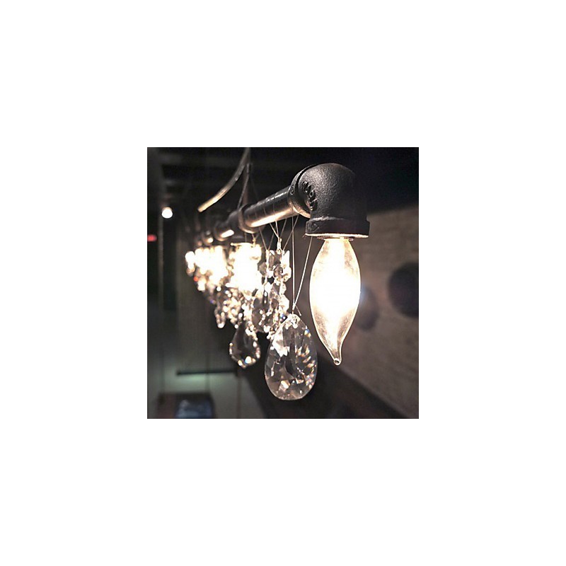 North American Style Creative 5 Light Chandeliert In Pipe Design
