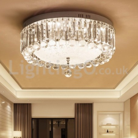 Modern Round Crystal Flush Mount Ceiling Lights Modern Round Crystal Flush Mount Ceiling Lights