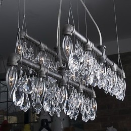 North American Style Creative 5 Light Chandeliert In Pipe Design