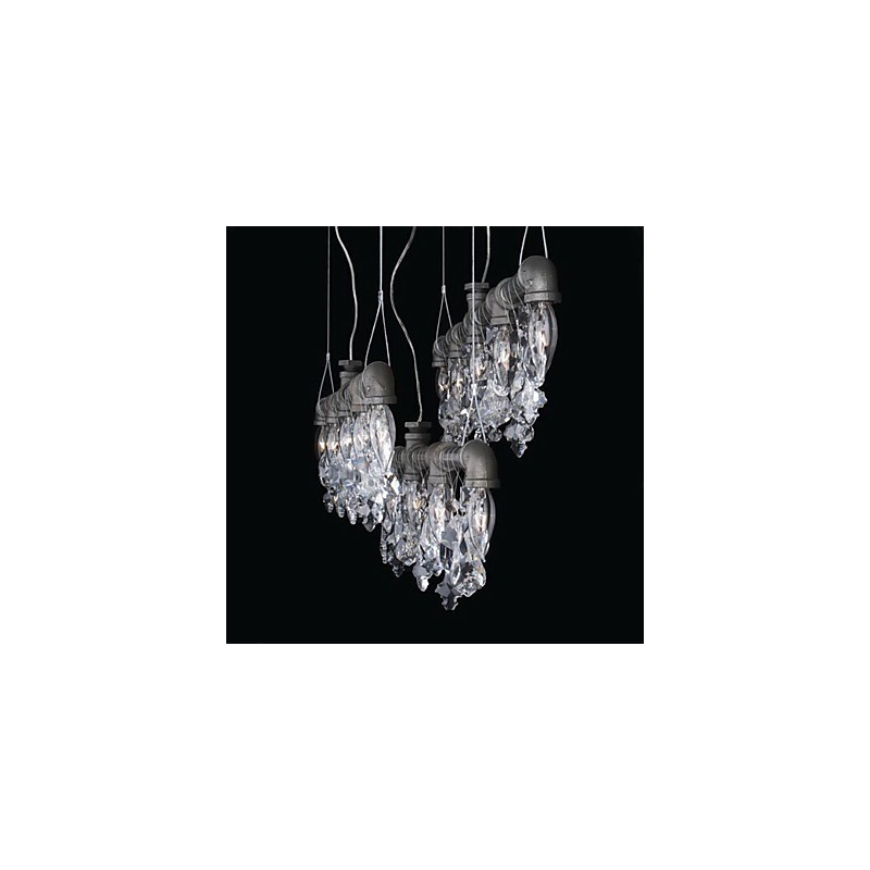 North American Style Creative 5 Light Chandeliert In Pipe Design