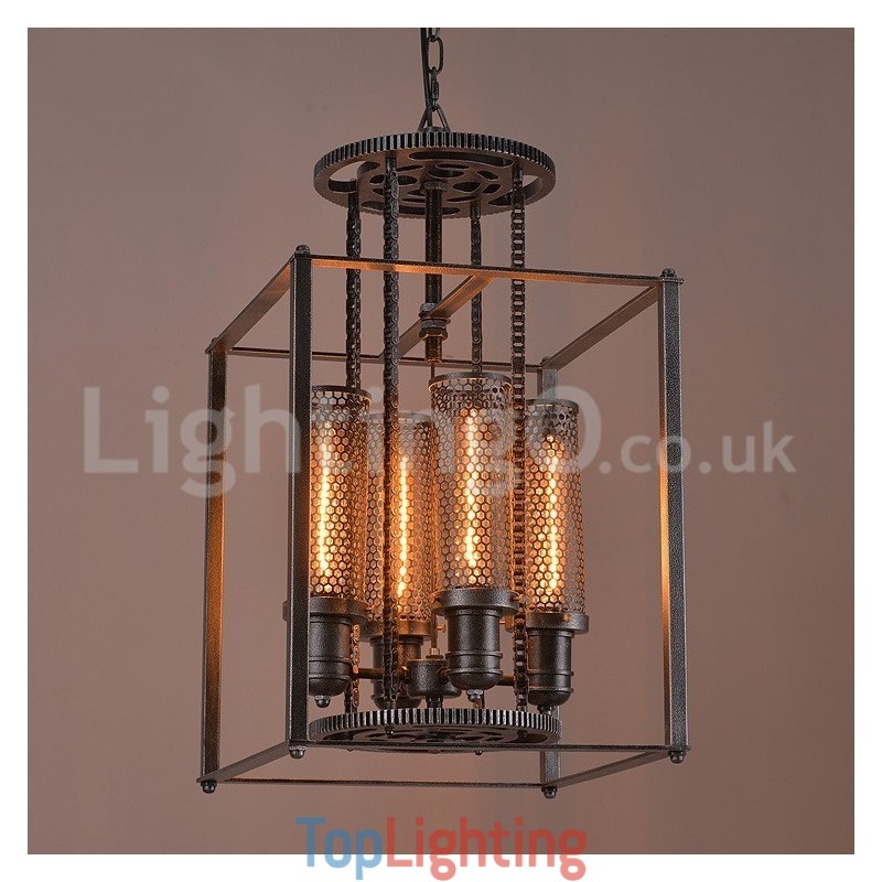 Retro Iron Gear Pendant Light Cafe
