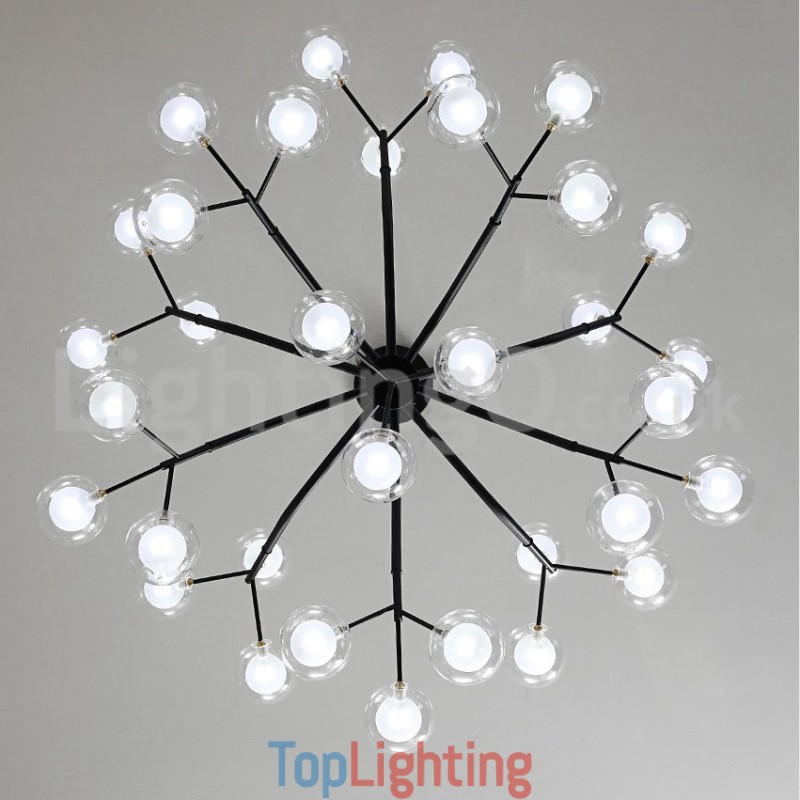 Nordic Style Magic Bean Chandelier Small Clear Transparent Glass Bubble Ball Chandelier