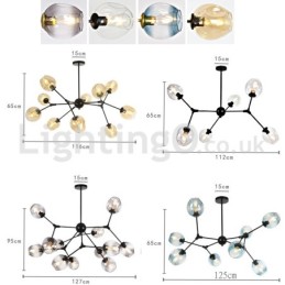 Nordic Postmodern Molecular Magic Bean Chandelier Cafe