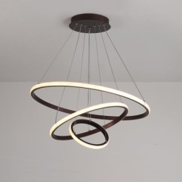 Dimmable Outside the Circles Light Pendant Light with Remote Control Modern Design Rings