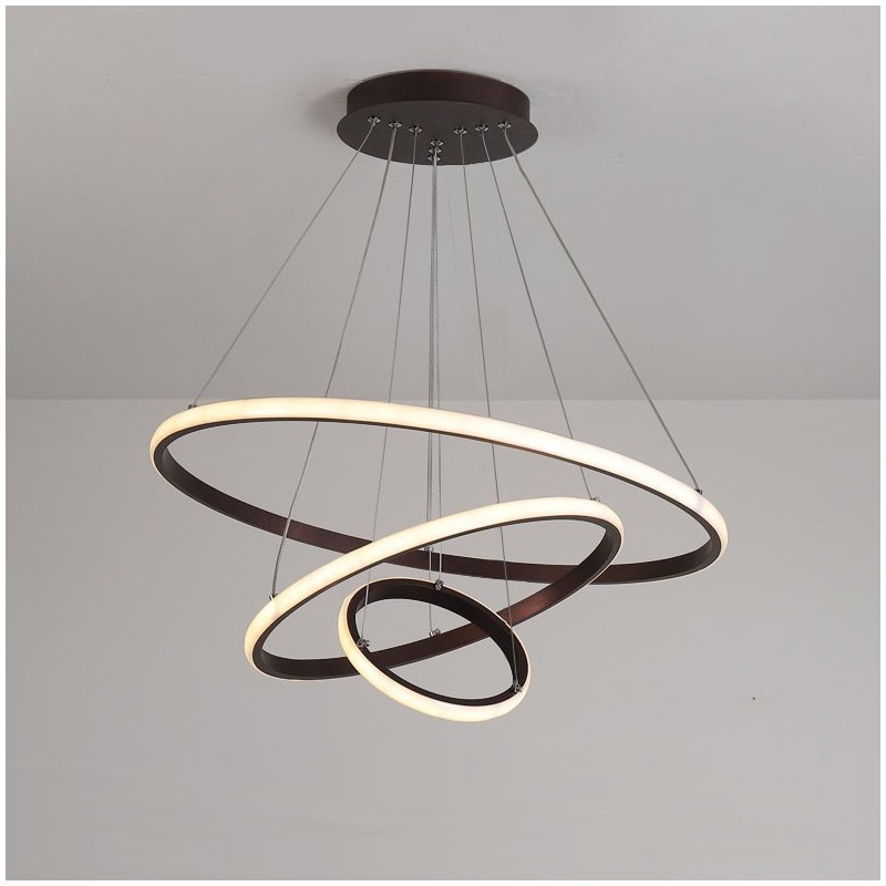 Dimmable Outside the Circles Light Pendant Light with Remote Control Modern Design Rings