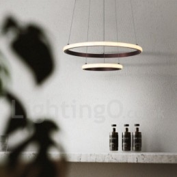 Dimmable Outside the Circles Light Pendant Light with Remote Control Modern Design Rings