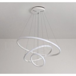 Dimmable Outside the Circles Light Pendant Light with Remote Control Modern Design Rings