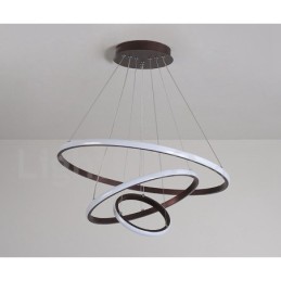 Dimmable Outside the Circles Light Pendant Light with Remote Control Modern Design Rings