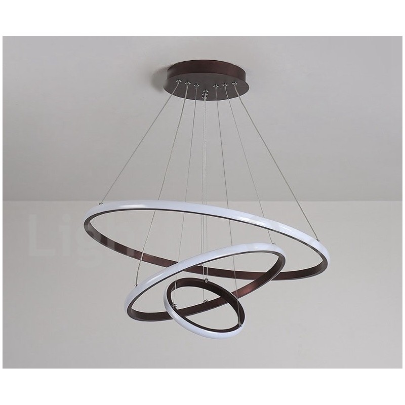Dimmable Outside the Circles Light Pendant Light with Remote Control Modern Design Rings