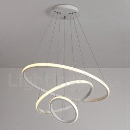 Dimmable Outside the Circles Light Pendant Light with Remote Control Modern Design Rings