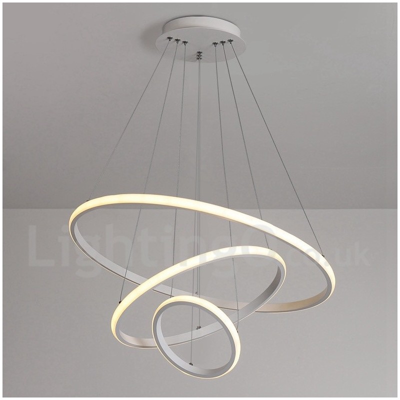 Dimmable Outside the Circles Light Pendant Light with Remote Control Modern Design Rings