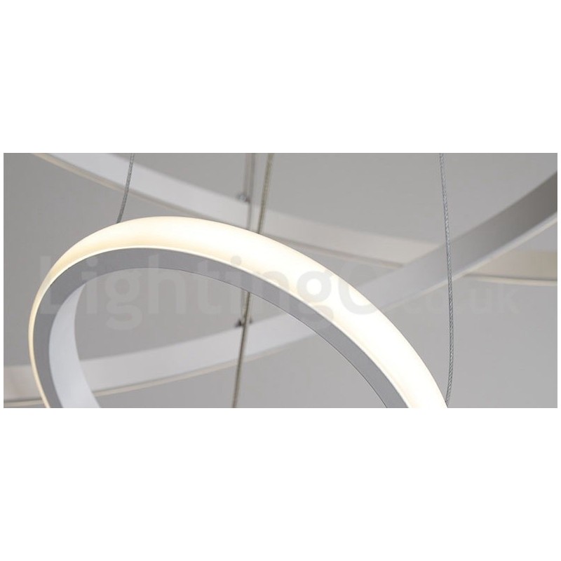 Dimmable Outside the Circles Light Pendant Light with Remote Control Modern Design Rings
