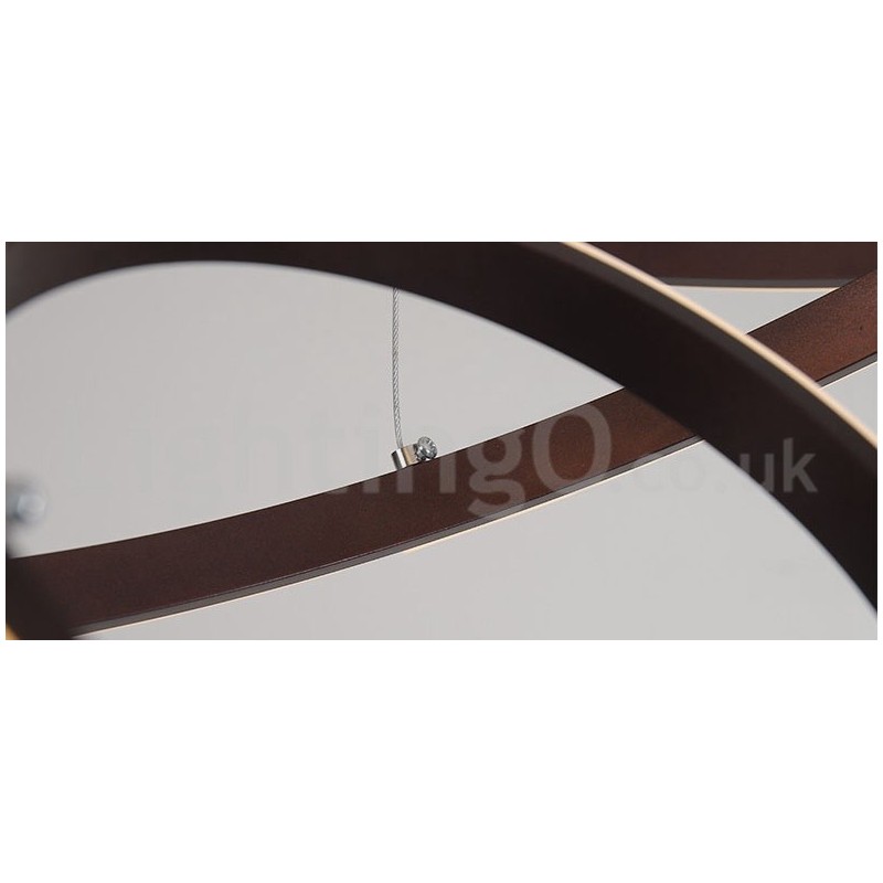 Dimmable Outside the Circles Light Pendant Light with Remote Control Modern Design Rings