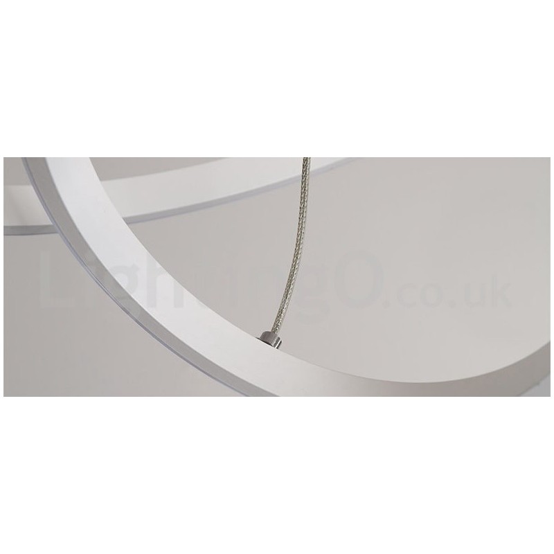 Dimmable Outside the Circles Light Pendant Light with Remote Control Modern Design Rings