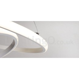 Dimmable Outside the Circles Light Pendant Light with Remote Control Modern Design Rings