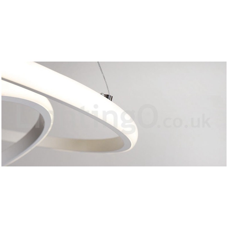 Dimmable Outside the Circles Light Pendant Light with Remote Control Modern Design Rings