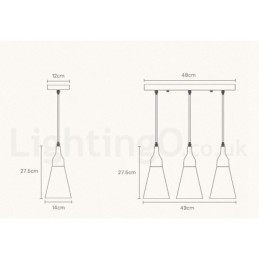 Wood Modern 1 Light 3 Lights Pendant Light with Fabric Shade