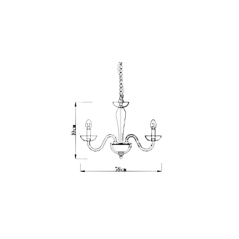 4 Light Crystal Pendant Light in Candle Lamp Bulb