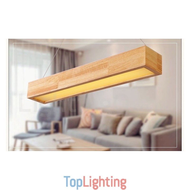 Wood Modern Long Pendant Light