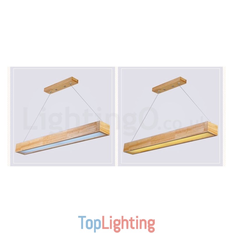 Wood Modern Long Pendant Light