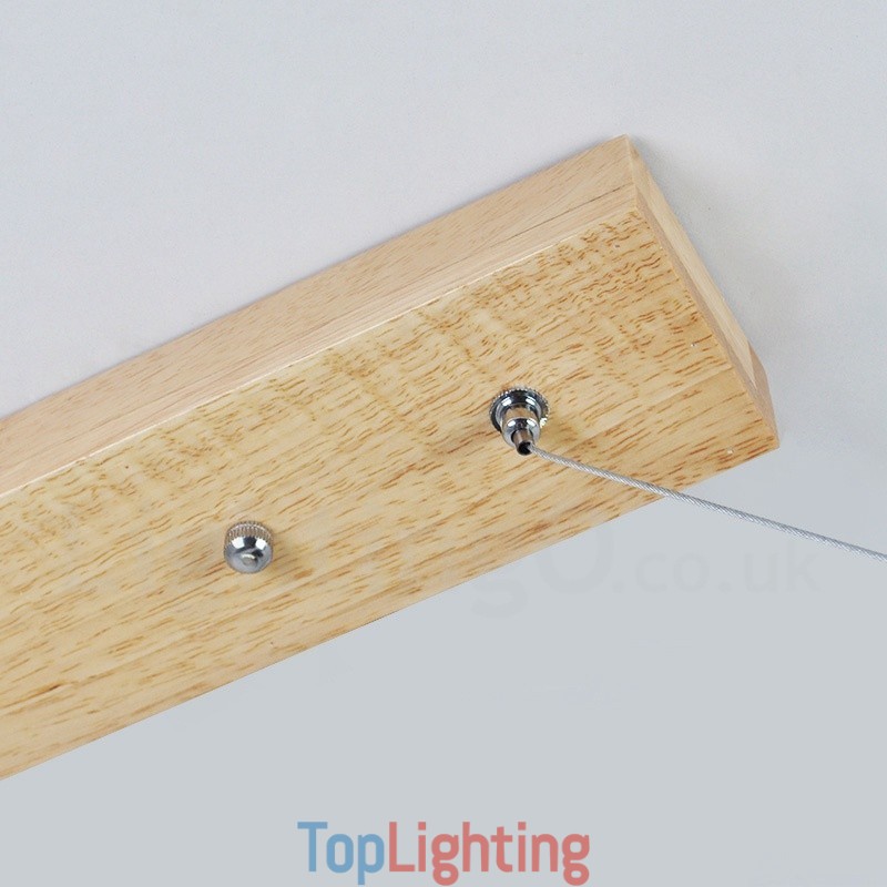 Wood Modern Long Pendant Light