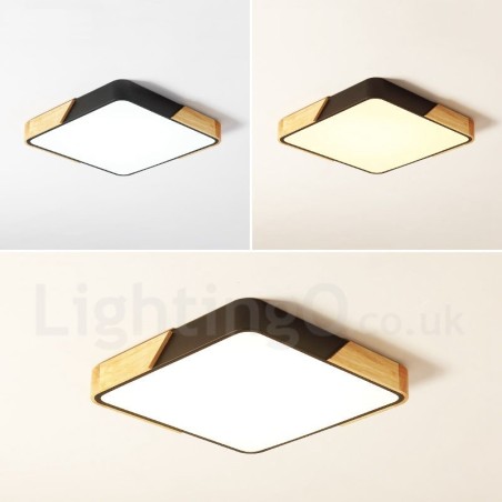Dimmable Ultra thin Multi Colours Square Wood Ceiling Light with Acrylic Shade Ceiling Lamp Nordic Style Dimmable Ultra thin Multi Colours Square Wood Ceiling Light with Acrylic Shade Ceiling Lamp Nordic Style