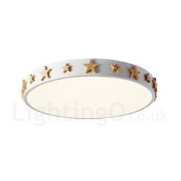 Dimmable Ultra thin Multi Colours Circular Wood Ceiling Light with Acrylic Shade Ceiling Lamp Nordic Style