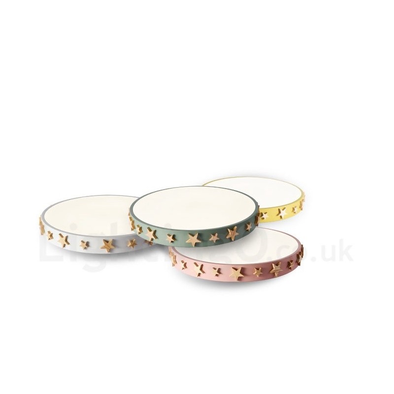 Dimmable Ultra thin Multi Colours Circular Wood Ceiling Light with Acrylic Shade Ceiling Lamp Nordic Style