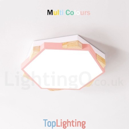Dimmable Multi Colours Hexagon Wood Ceiling Light with Acrylic Shade Ceiling Lamp Nordic Style Dimmable Multi Colours Hexagon Wood Ceiling Light with Acrylic Shade Ceiling Lamp Nordic Style