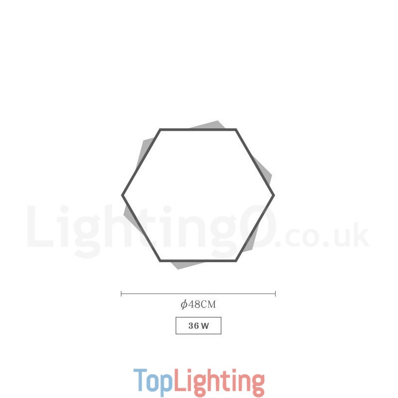 Dimmable Multi Colours Hexagon Wood Ceiling Light with Acrylic Shade Ceiling Lamp Nordic Style