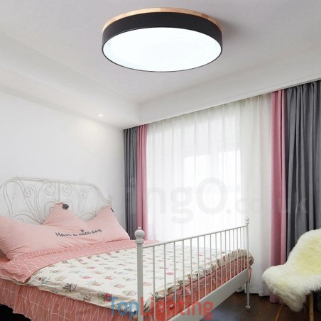 Dimmable Multi Colours Circular Wood Ceiling Light with Acrylic Shade Ceiling Lamp Nordic Style Dimmable Multi Colours Circular Wood Ceiling Light with Acrylic Shade Ceiling Lamp Nordic Style