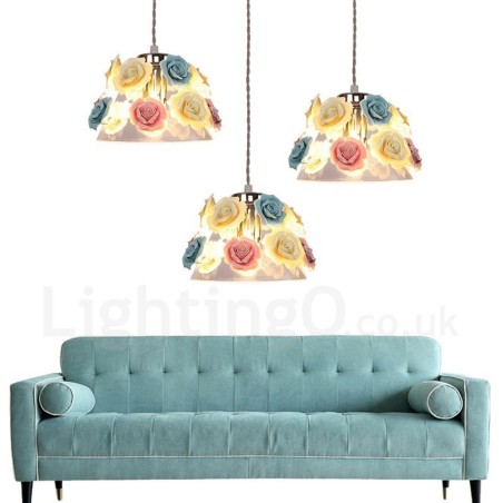 Multi Colours Flower Macaron Ceiling Pendant Light with Glass Shade Pendant Lamp Multi Colours Flower Macaron Ceiling Pendant Light with Glass Shade Pendant Lamp