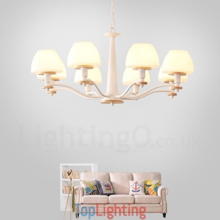6 Light 8 Light Multi Colours Macaron Wood Pendant Light with Glass Shades Chandelier Nordic Style 6 Light 8 Light Multi Colours Macaron Wood Pendant Light with Glass Shades Chandelier Nordic Style