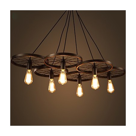 Lighting Industrial Loft Style Wrought Iron Chandelier Cafe Wheel Chandelier Lighting Industrial Loft Style Wrought Iron Chandelier Cafe Wheel Chandelier