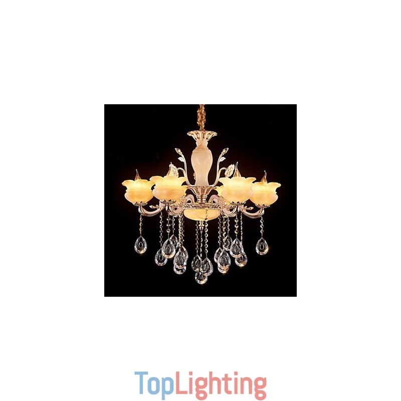 Jade Crystal Pendant lamp Candle Style Chandelier