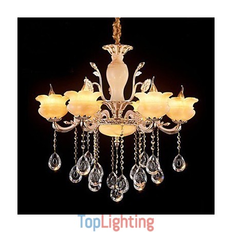 Jade Crystal Pendant lamp Candle Style Chandelier Jade Crystal Pendant lamp Candle Style Chandelier