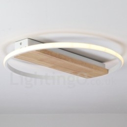 Dimmable White Round Wood Ceiling Light Ultrathin Ceiling Lamp Also Can Be Used As Wall Light