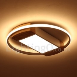 Dimmable White Round Wood Ceiling Light Ultrathin Ceiling Lamp Also Can Be Used As Wall Light