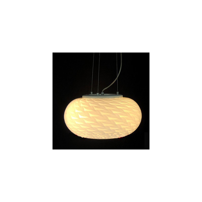 Modern Minimalist Carved milky White Chandelier lamp