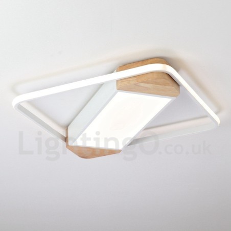 Dimmable White Square Wood Ceiling Light Ultrathin Ceiling Lamp Also Can Be Used As Wall Light Dimmable White Square Wood Ceiling Light Ultrathin Ceiling Lamp Also Can Be Used As Wall Light