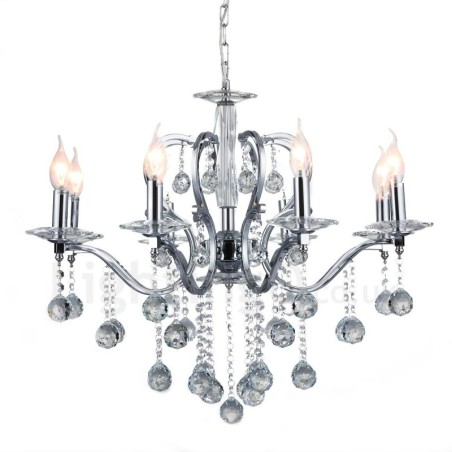 Chrome Elegant Crystal Candle Chandelier Chrome Elegant Crystal Candle Chandelier