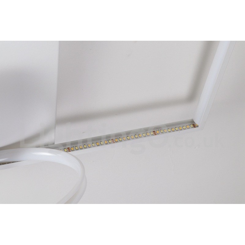 Dimmable White Square Wood Ceiling Light Ultrathin Ceiling Lamp Also Can Be Used As Wall Light