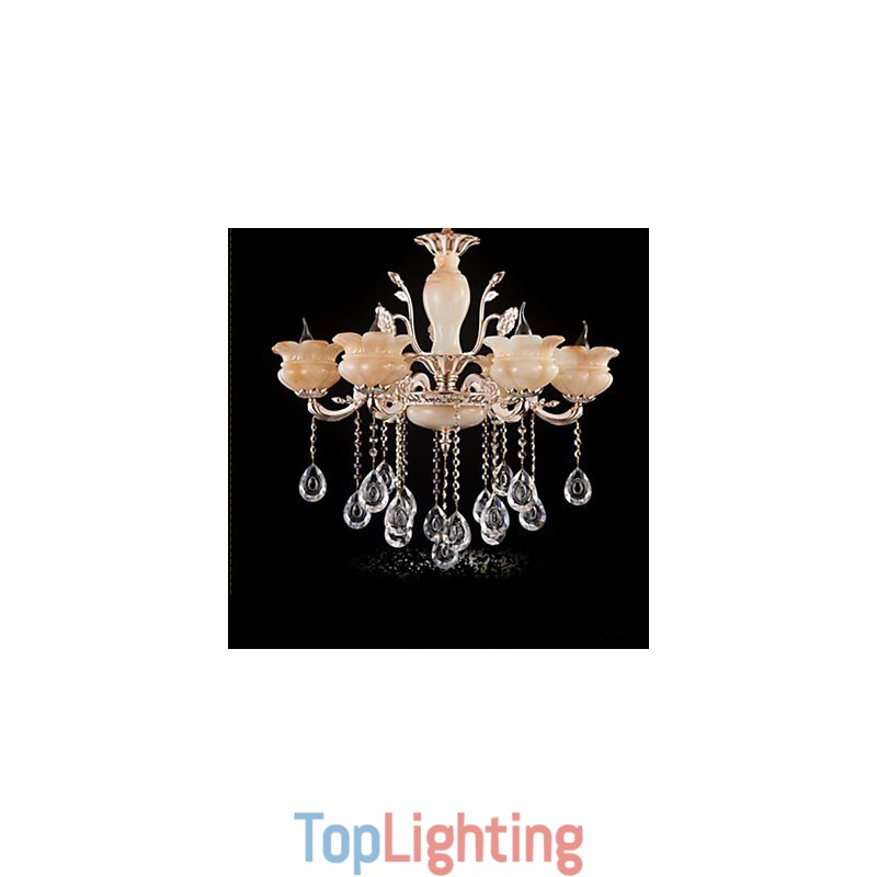 Jade Crystal Pendant lamp Candle Style Chandelier