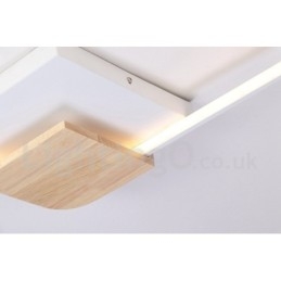 Dimmable White Square Wood Ceiling Light Ultrathin Ceiling Lamp Also Can Be Used As Wall Light
