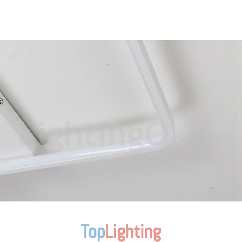 Dimmable White Square Wood Ceiling Light Ultrathin Ceiling Lamp Also Can Be Used As Wall Light