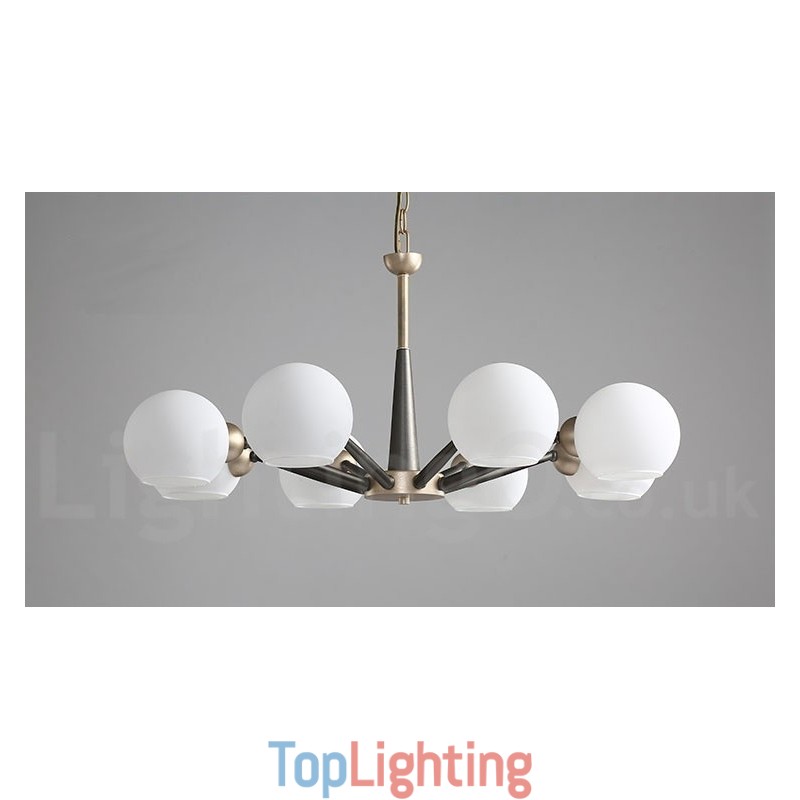Retro Vintage Magic Bean Rustic Chandelier with Multi Colours Glass Shades