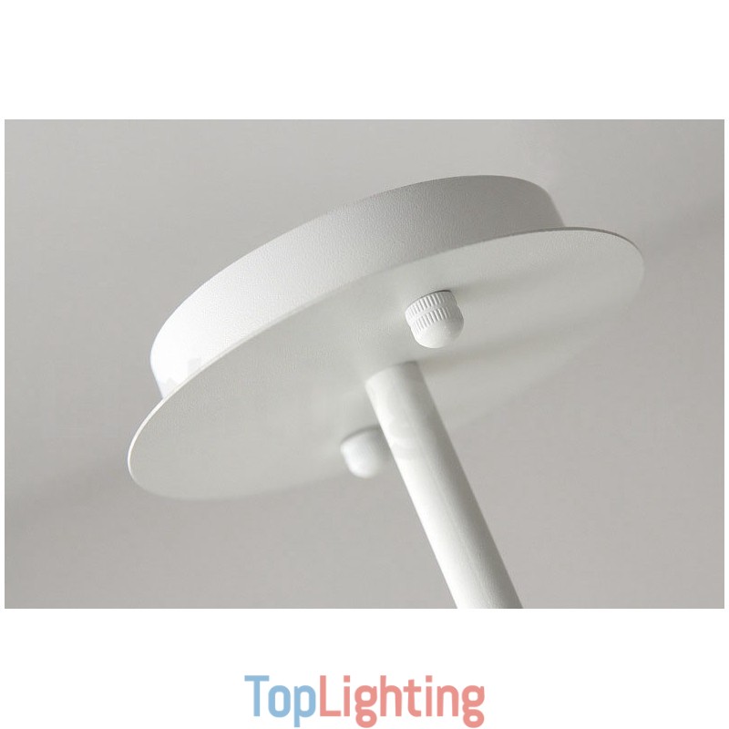 Modern Contemporary Pipe Chandelier with White Black Acrylic Shades