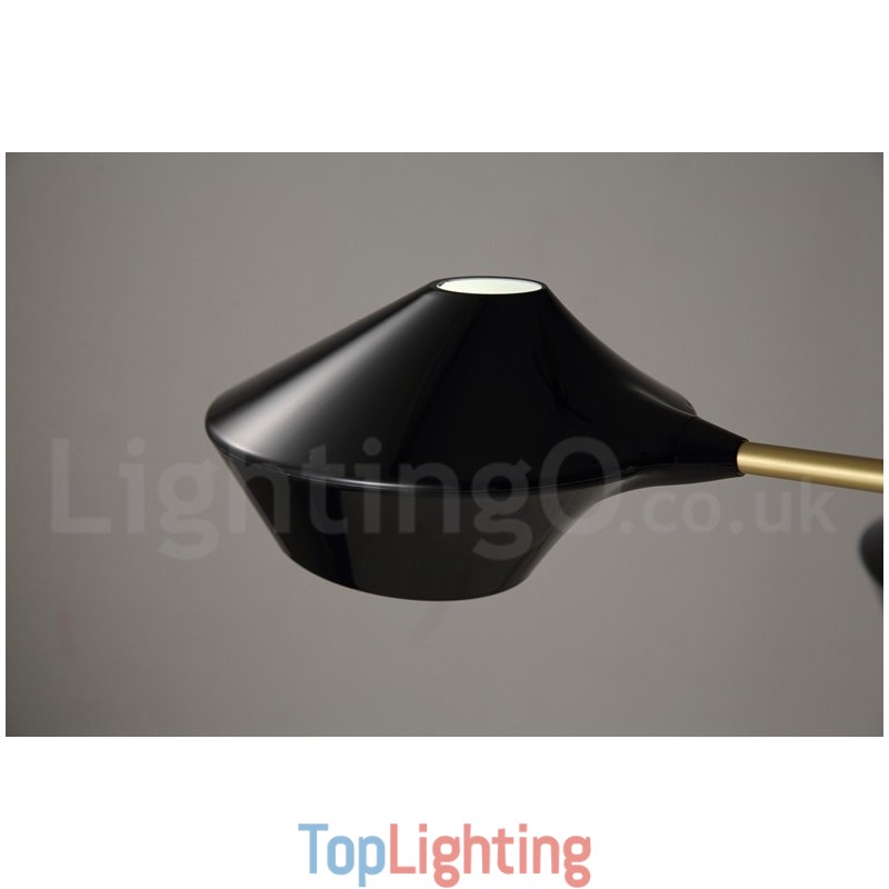Modern Contemporary Pipe Chandelier with White Black Acrylic Shades